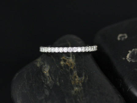 Ready to Ship Mohma 14kt White Gold Scalloped Diamonds FULL Eternity Ring