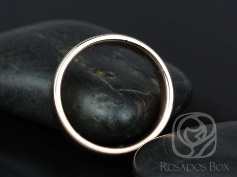 Dax 7mm 14kt Gold Matte or High Finish Rounded Pipe Ring - Rosados Box
