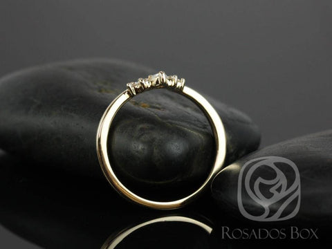 Ready to Ship Liza 1.0 14kt ROSE Gold Diamond Nesting Ring - Rosados Box