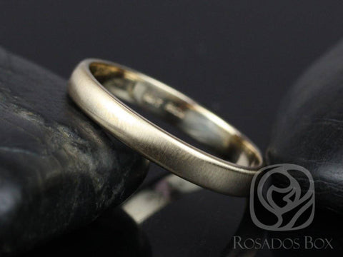 Steve 3mm 14kt Yellow Gold Oval Plain Non-Comfort Fit Matte or High Finish Band (Chic Classics Collection)