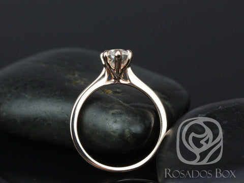 1.50ct Skinny Jane 9x6mm 14kt Rose Gold Forever One Moissanite Dainty Minimalist Cathedral Pear Solitaire Engagement Ring