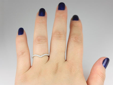 Chevy 14kt Dainty Pave Diamond V Ring,Minimalist Stacking Ring,Chevron Ring,Unique Diamond Ring,Wedding Ring,Gift For Her,Birthday Gift