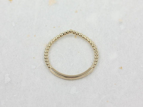 Bodhi 14kt Gold Chevron Ring,Beads Stacking Ring,Beads Band,Dainty Gold Ring,Unique V Ring,Wedding Ring,Curved Wedding Ring,Layering Jewelry