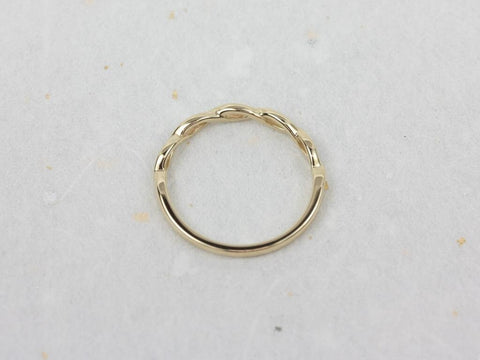 Echo 14kt Gold DNA Crossover HALFWAY Eternity Ring,Infinity Ring,Twisted Ring,Unique Ring,Stackable Ring,Gift For Her,Birthday Gift