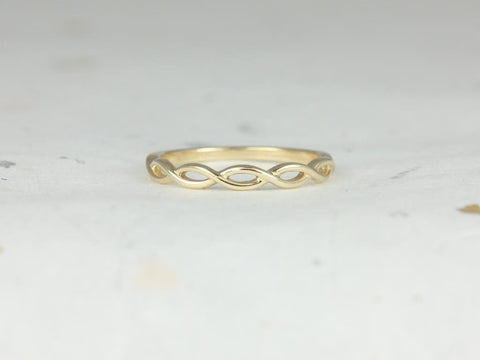 Echo 14kt Gold DNA Crossover HALFWAY Eternity Ring,Infinity Ring,Twisted Ring,Unique Ring,Stackable Ring,Gift For Her,Birthday Gift