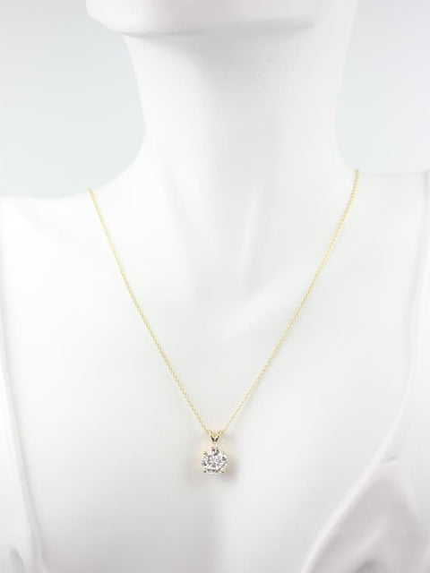 2ct Ready to Ship Nicole 14kt ROSE Gold 8mm Moissanite Diamond Necklace