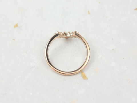 Liza 2.0 14kt Gold Diamond Nesting Ring,Tiara Ring,Diamond Contoured Ring,Curved Band,Shadow Ring,Unique Wedding Ring,Anniversary Gift