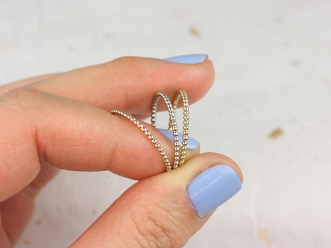 Ultra Petite Buddha Beads 14kt Gold Ring,Dainty Bead Ring,Petite Gold Ring,Gold Wedding Ring,Layering Jewelry,Gift For Her,Midi Ring