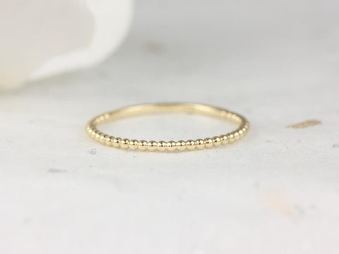Ultra Petite Buddha Beads 14kt Gold Ring,Dainty Bead Ring,Petite Gold Ring,Gold Wedding Ring,Layering Jewelry,Gift For Her,Midi Ring