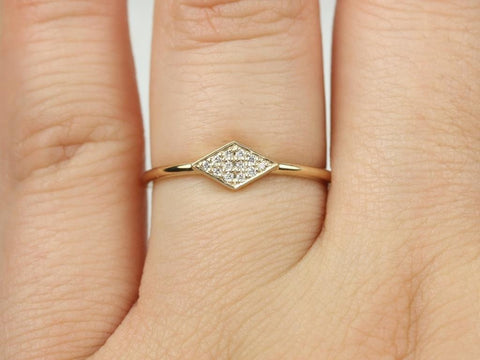 Stormy 14kt Yellow Gold Micro Pave Diamond Ring,Pinky Ring,Gift For Her,Dainty Diamond Ring,April Birthstone,Anniversary Gift