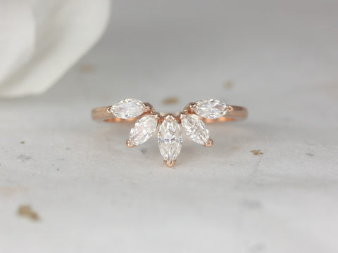 Cardi 14kt Marquise Moissanite Nesting Ring - Rosados Box