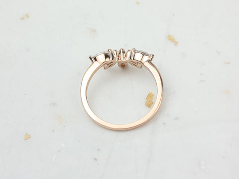 Cardi 14kt Marquise Moissanite Nesting Ring - Rosados Box