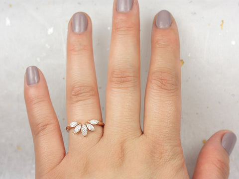 Cardi 14kt Marquise Moissanite Nesting Ring - Rosados Box