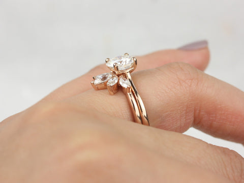 Cardi 14kt Marquise Moissanite Nesting Ring - Rosados Box