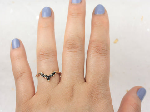 Marjorie 14kt Gold Black Onyx Nesting Ring - Rosados Box