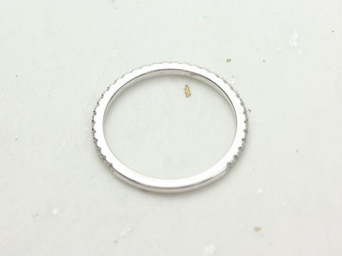 14kt Solid Gold Dainty Diamond French Pave Glitter Pave Matching Band to Viviana ALMOST Eternity Ring,Rosados Box