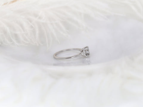 0.85ct Ready to Ship Juniper 14kt White Gold Raw Salt Pepper Diamond Cluster Ring - Rosados Box