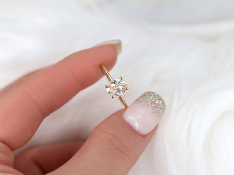 1.63ct Ready to Ship Layla 14kt Gold Cosmic Galaxy Sapphire Oval Solitaire Ring - Rosados Box