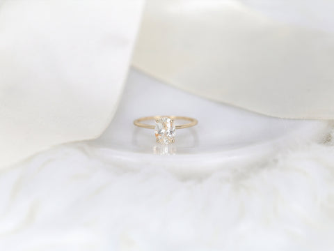 1.63ct Ready to Ship Layla 14kt Gold Cosmic Galaxy Sapphire Oval Solitaire Ring - Rosados Box