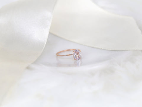 1.71ct Ready to Ship Layla 14kt Rose Gold Blush Lavender Sapphire Minimalist Oval Solitaire Ring - Rosados Box