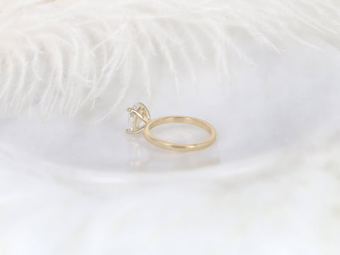 2ct Dakota 2MM 9x7mm 14kt Gold Moissanite Oval Solitaire Ring - Rosados Box