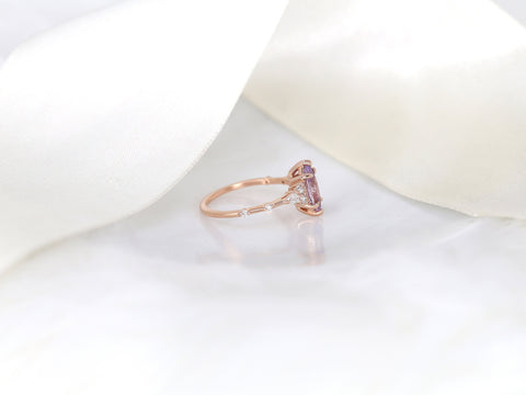 1.20ct Ready to Ship Astrid 14kt Rose Gold Blush Sapphire Diamond Marquise Cluster Ring - Rosados Box
