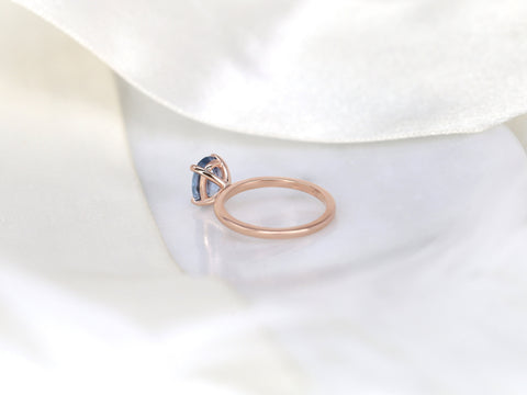 1.79ct Ready to Ship Dakota 14kt Rose Gold Lavender Cornflower Sapphire Oval Ring - Rosados Box