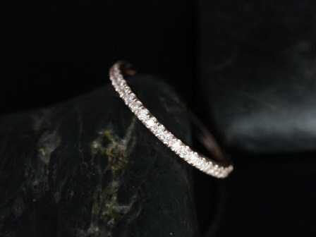14kt Gold Matching Band to Cara Diamond ALMOST Eternity Ring - Rosados Box