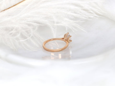 1.50ct Skinny Lexus 8x6mm 14kt Gold Moissanite 6 Prong Oval Solitaire Ring,Minimalist Oval Engagement Ring,Cathedral Solitaire Ring