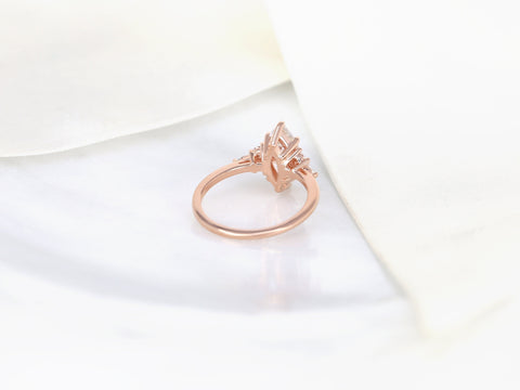 1.75ct Petite Meadow 12x6mm 14kt Gold Moissanite Diamonds Marquise Cluster Ring - Rosados Box