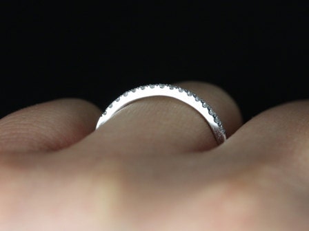 14kt Matching Band to Randi 7.5mm/8mm Barra Kitana Diamond HALFWAY Eternity Ring,Diamond Wedding Ring,Petite Stacking Ring,Diamond Pave Ring