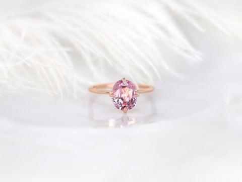 2.83ct Rosalita 14kt Rose Gold Pink Spinel Kite Set Oval Solitaire Ring - Rosados Box