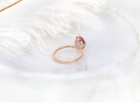 2.83ct Rosalita 14kt Rose Gold Pink Spinel Kite Set Oval Solitaire Ring - Rosados Box