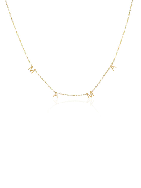 MAMA 14kt Solid Gold Necklace - Rosados Box