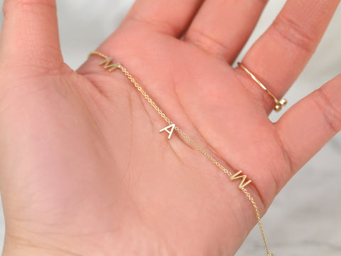 MAMA 14kt Solid Gold Necklace - Rosados Box