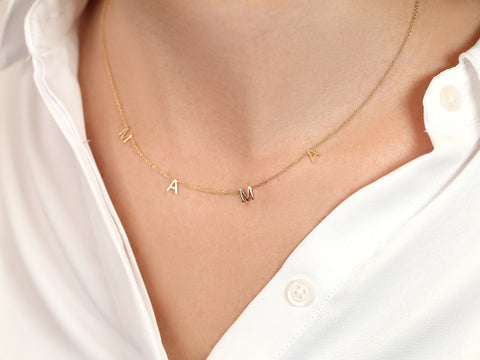 MAMA 14kt Solid Gold Necklace - Rosados Box