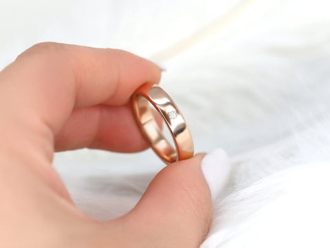 Dexter 5mm 14kt Gold Lab Diamond Rounded Pipe Men's Band - Rosados Box