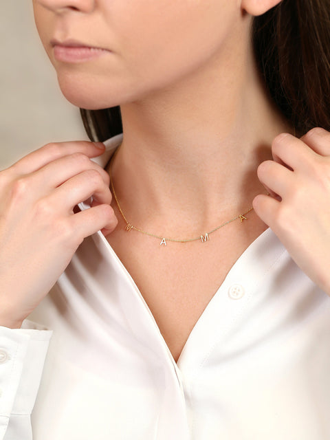 MAMA 14kt Solid Gold Necklace - Rosados Box