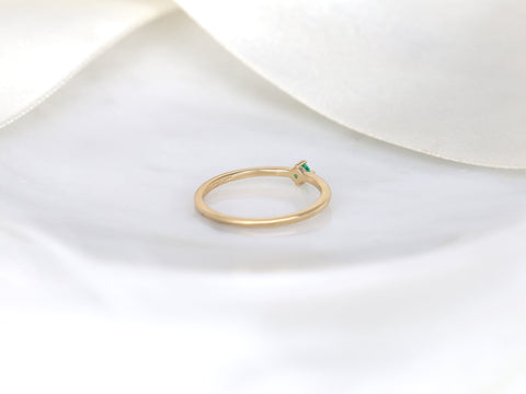 Uno 14kt Gold Green Emerald Ring - Rosados Box