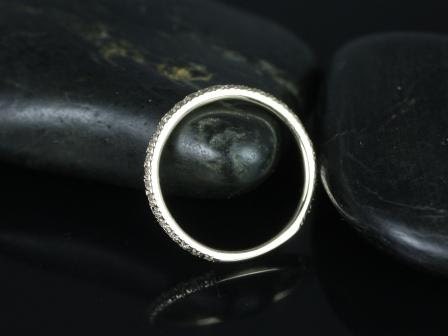 14kt Yellow Gold Matching Band to Pernella/Chantelle/Mariah Dainty Minimalist Diamond Pave ALMOST Eternity Ring - Rosados Box