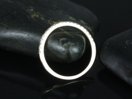 14kt Gold Matching Band to Romani 7x5mm/8x6mm Rebecca HALFWAY Eternity Ring - Rosados Box