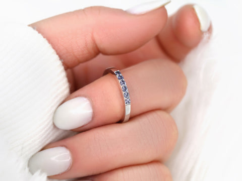 Ombre 14kt White Gold Purple Spinel Ring - Rosados Box