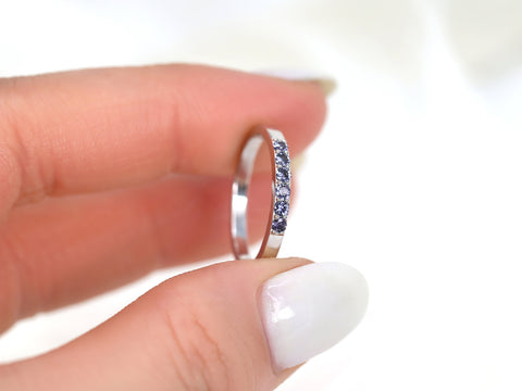 Ombre 14kt White Gold Purple Spinel Ring - Rosados Box