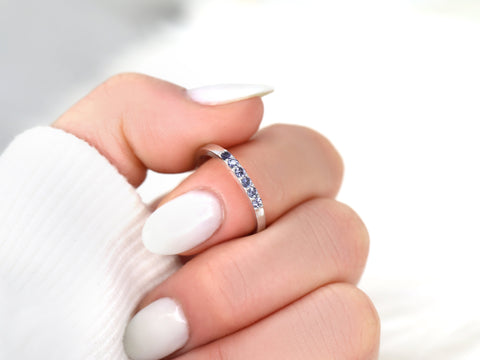 Ombre 14kt White Gold Purple Spinel Ring - Rosados Box