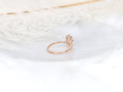 1.75cts Ruth 8x6mm 14kt Rose Gold Moissanite Emerald Cut Solitaire Ring - Rosados Box