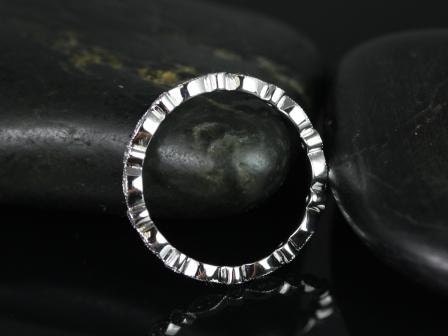 Ready to Ship Gwen 14kt White Gold WITH Milgrain Diamond FULL Eternity Ring,Art Deco Ring,Dainty Diamond Band,Gift For Her,Anniversary Gift