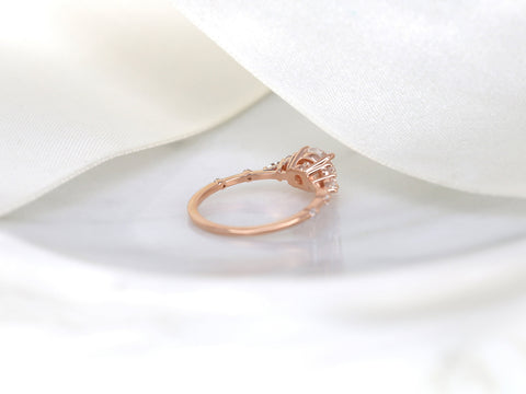 1ct Anastasia 6.5mm 14kt Gold Moissanite Diamond Round Cluster Ring - Rosados Box