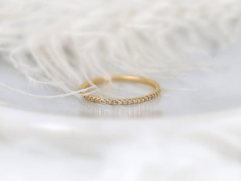 Priscilla 14kt Gold Ultra Thin Diamonds ALMOST Eternity Ring