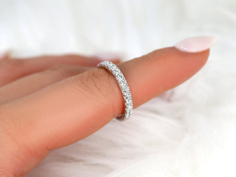 Emelia 3mm 14kt Diamond HALFWAY Eternity Ring,Diamond Ring,Wedding Ring,Diamond Band,Eternity Ring,Anniversary Ring,Gift For Her