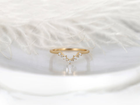 Reagan 14kt Gold Dainty Scattered Cluster Ring,Diamond Stacking Ring,Nesting Ring,Unique Wedding Ring,Gift For Her,Anniversary Ring